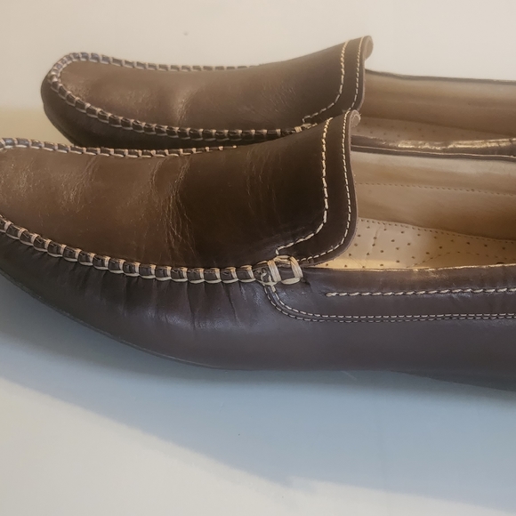 Oxford Golf Haddington Venetian Loafers Pebble Brown Leather Tan Stitching main image 7